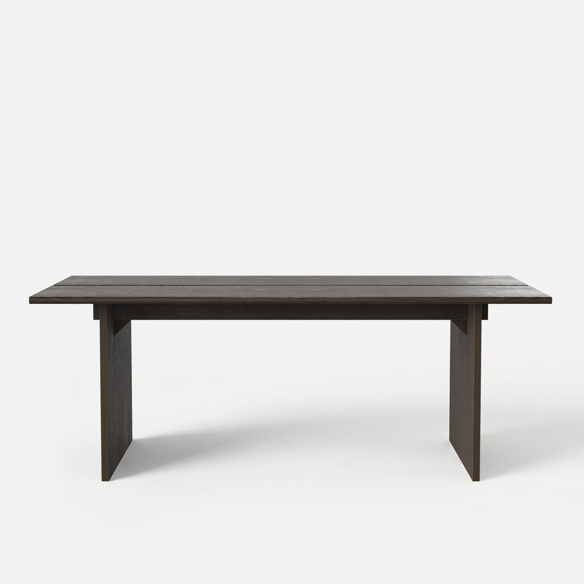Dark Wood Desk with Split-Top Design