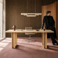 Solid Wood Desk with Oak Veneer