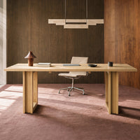 Solid Wood Desk with Oak Veneer