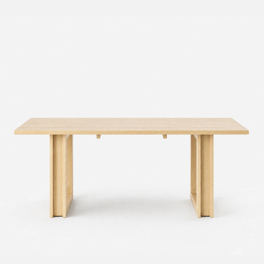 Solid Wood Dining Table with Oak Veneer