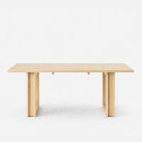 Solid Wood Dining Table with Oak Veneer