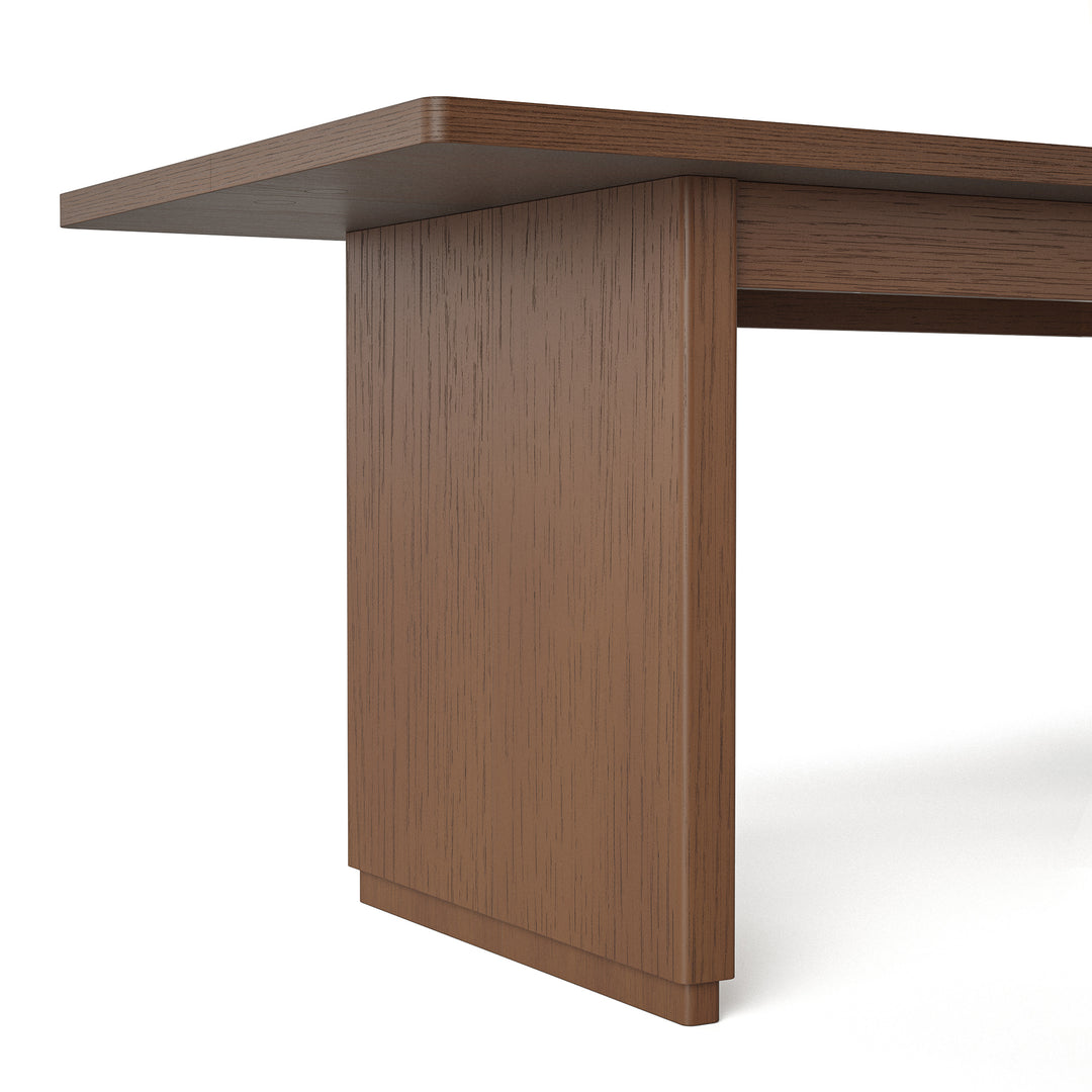 Large Red Oak Solid Wood Dining Table