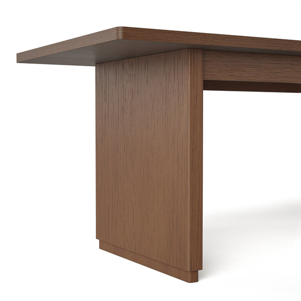 Large Red Oak Solid Wood Dining Table