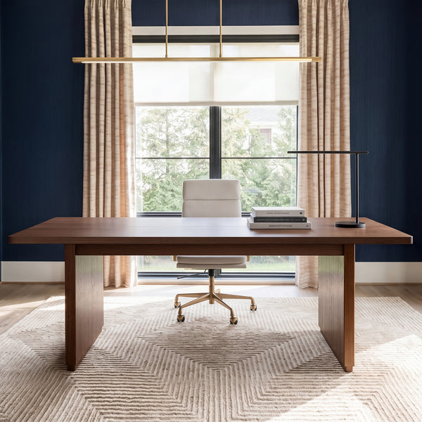 Large Red Oak Solid Wood Dining Table