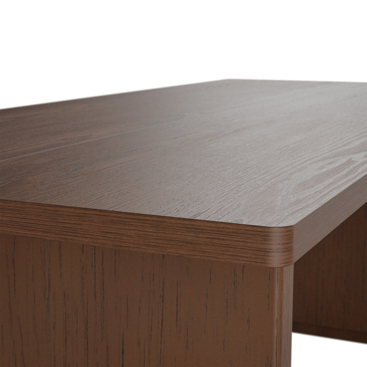 Large Red Oak Solid Wood Dining Table