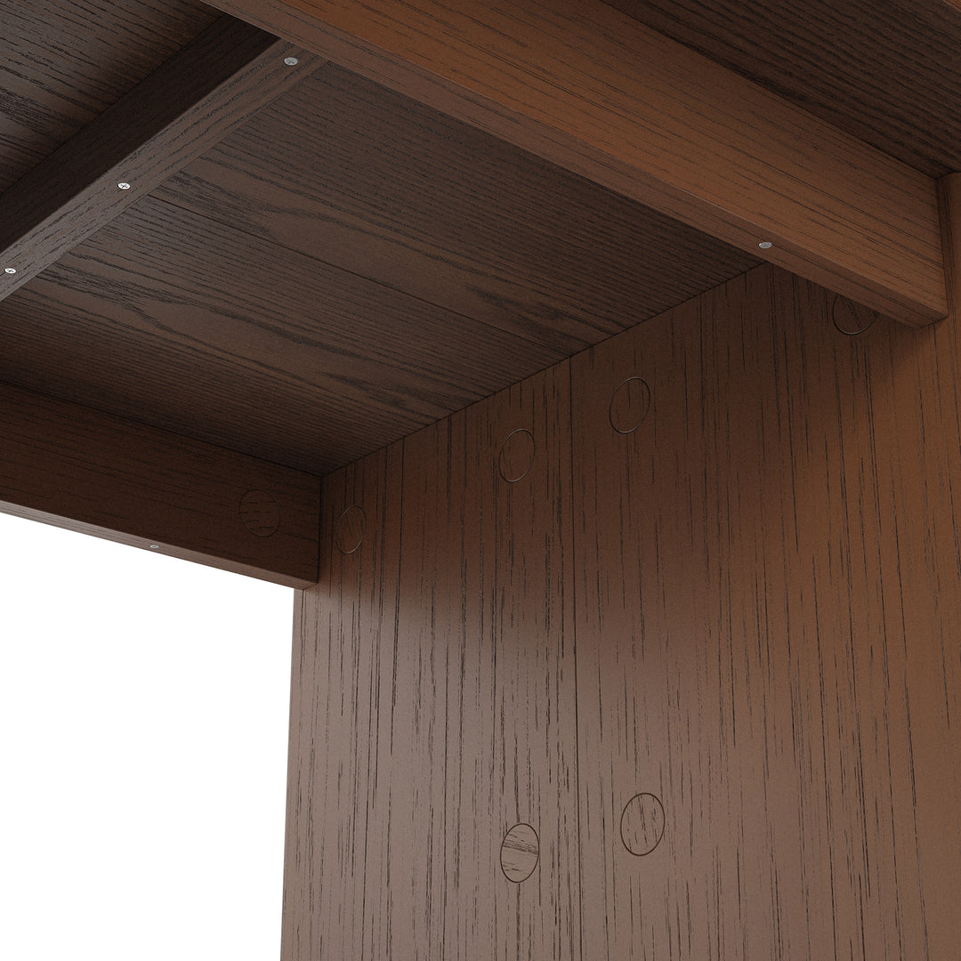 Large Red Oak Solid Wood Dining Table