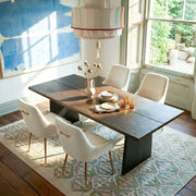 5-Piece Modern Plank Dining Table Set
