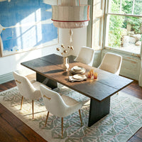 5-Piece Modern Plank Dining Table Set