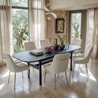 7-Piece Soft Edge Dining Table Set