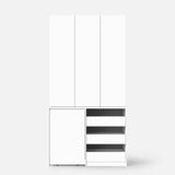 Pantry Cabinet with Rolling Storage Cart