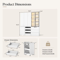 Concealed Storage & Display Pantry Cabinet Set