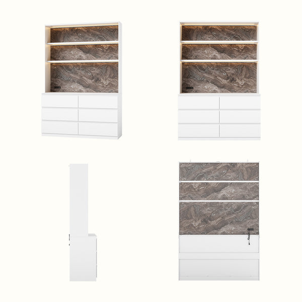 Pantry Cabinet with Built-In Power Outlet