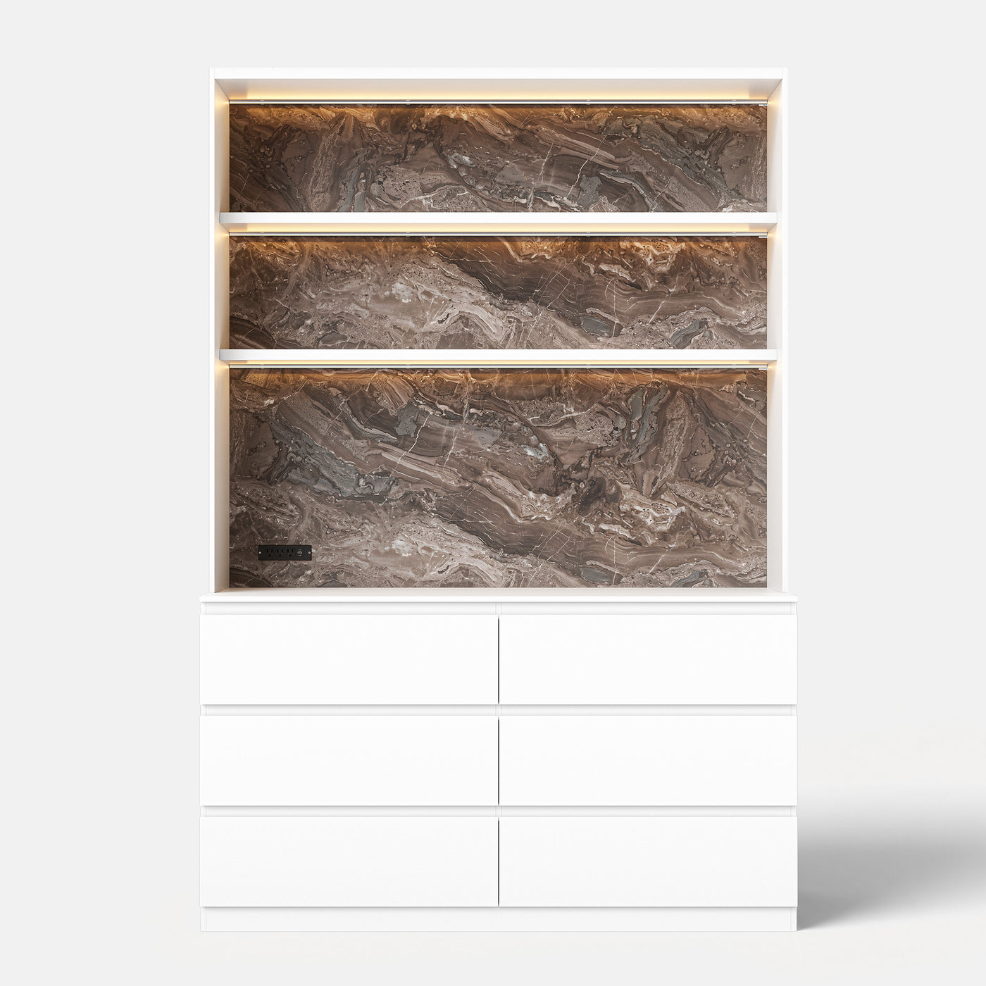 Pantry Cabinet with Built-In Power Outlet