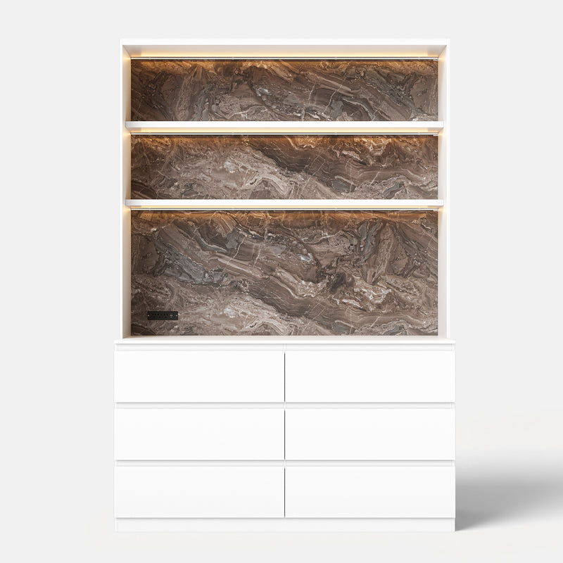 Pantry Cabinet with Built-In Power Outlet
