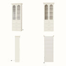 Arched Display Cabinet with Glass Doors and Integrated Lighting