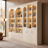 Arched Mixed Display & Storage Cabinet Set