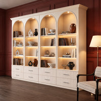 Arched Open Shelving Display Cabinet Set of 2
