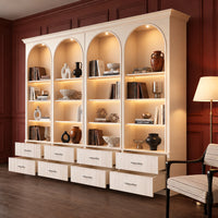 Arched Open Shelving Display Cabinet Set of 2