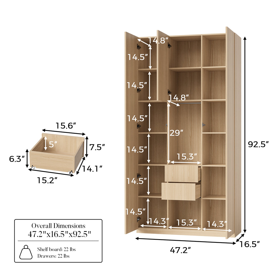 Glass Display Cabinet with 3 Drawers