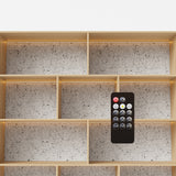 Modular Display Cabinet Set with Drawers-Natural