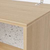 Modular Display Cabinet Set with Drawers-Natural
