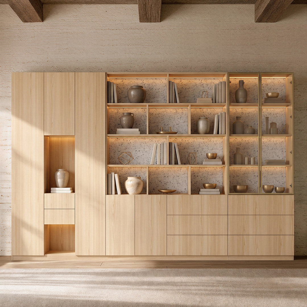 3-Piece Display Cabinet Storage Set