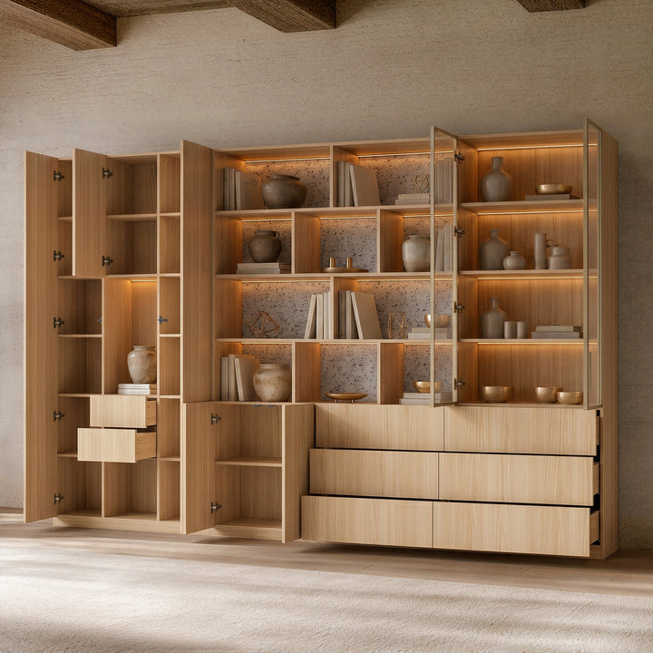 3-Piece Display Cabinet Storage Set
