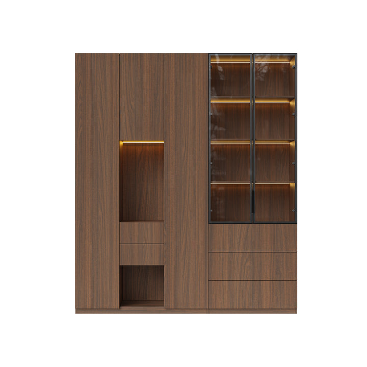 Modular Glass Display Cabinet Set