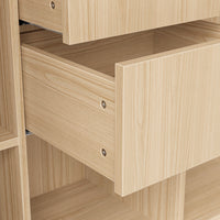 Modular Glass Display Cabinet Set-Natural