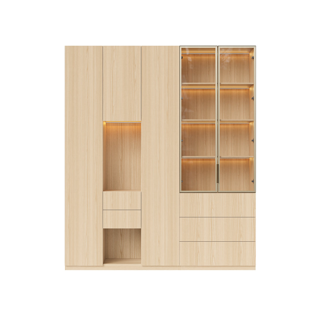 Modular Glass Display Cabinet Set
