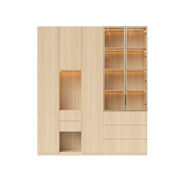 Modular Glass Display Cabinet Set