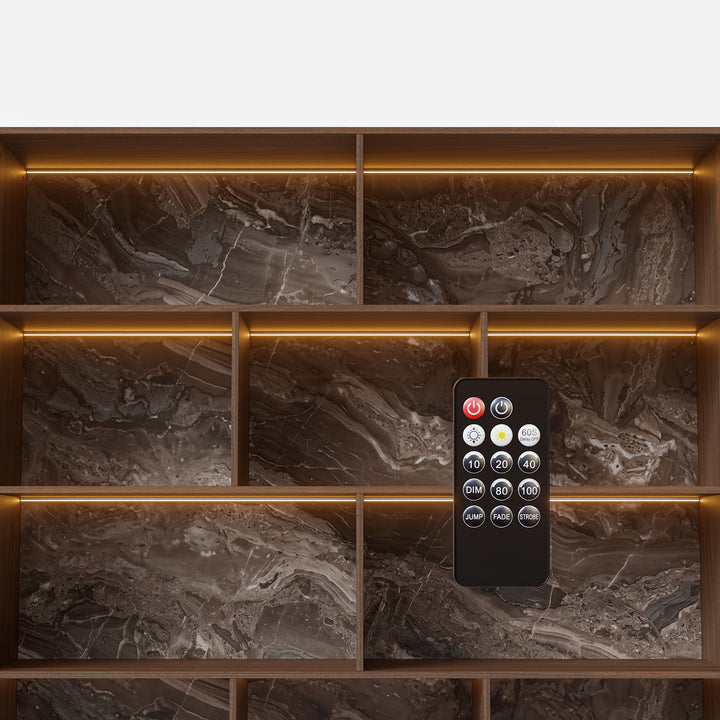 Storage Cabinet with Open Shelves and Drawers