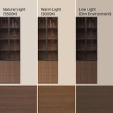 2-Door Glass Display Cabinet with 3 Drawers-Brown