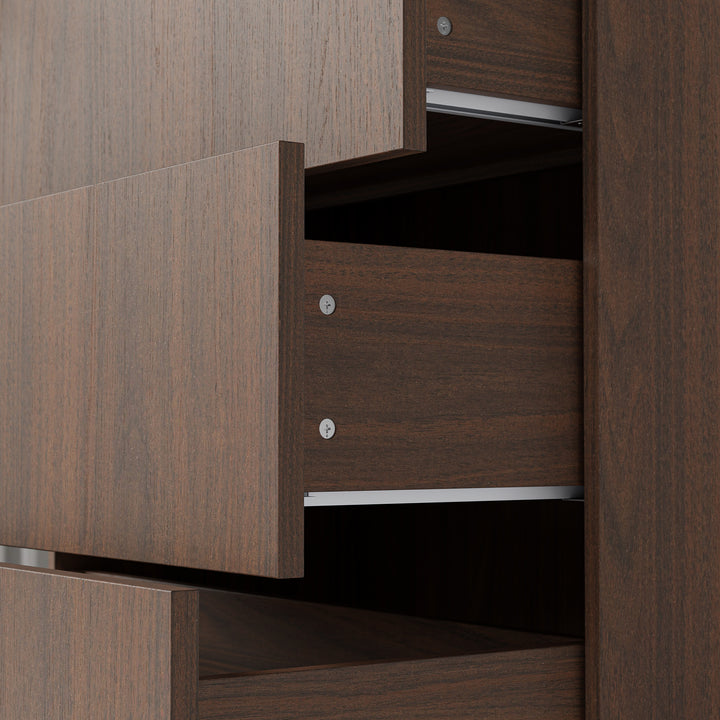 Glass Display Cabinet with 3 Drawers