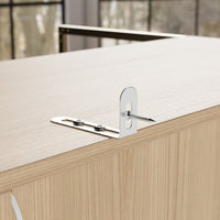 Glass Display Cabinet with 3 Drawers-Natural