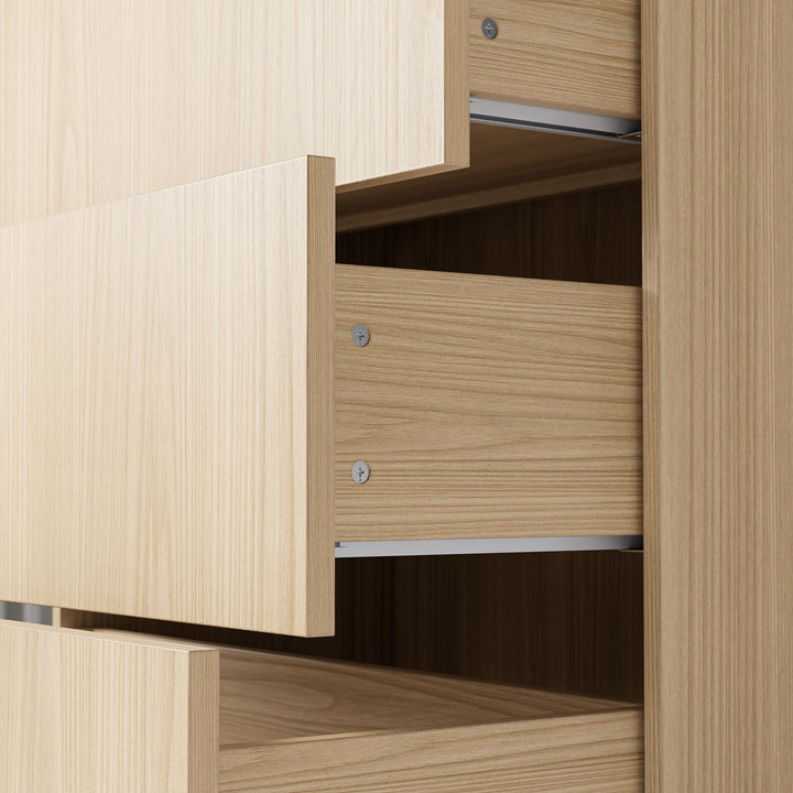Glass Display Cabinet with 3 Drawers