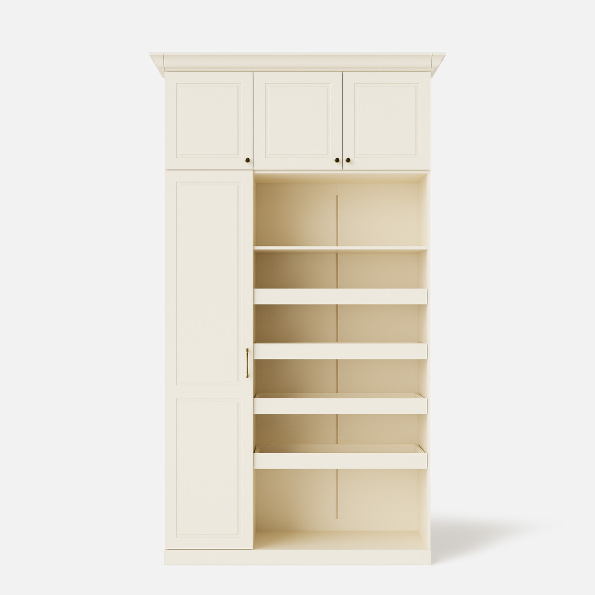Vestia 4-Door Wardrobe Closet with Drawers