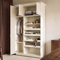 Vestia 4-Door Wardrobe Closet with Drawers