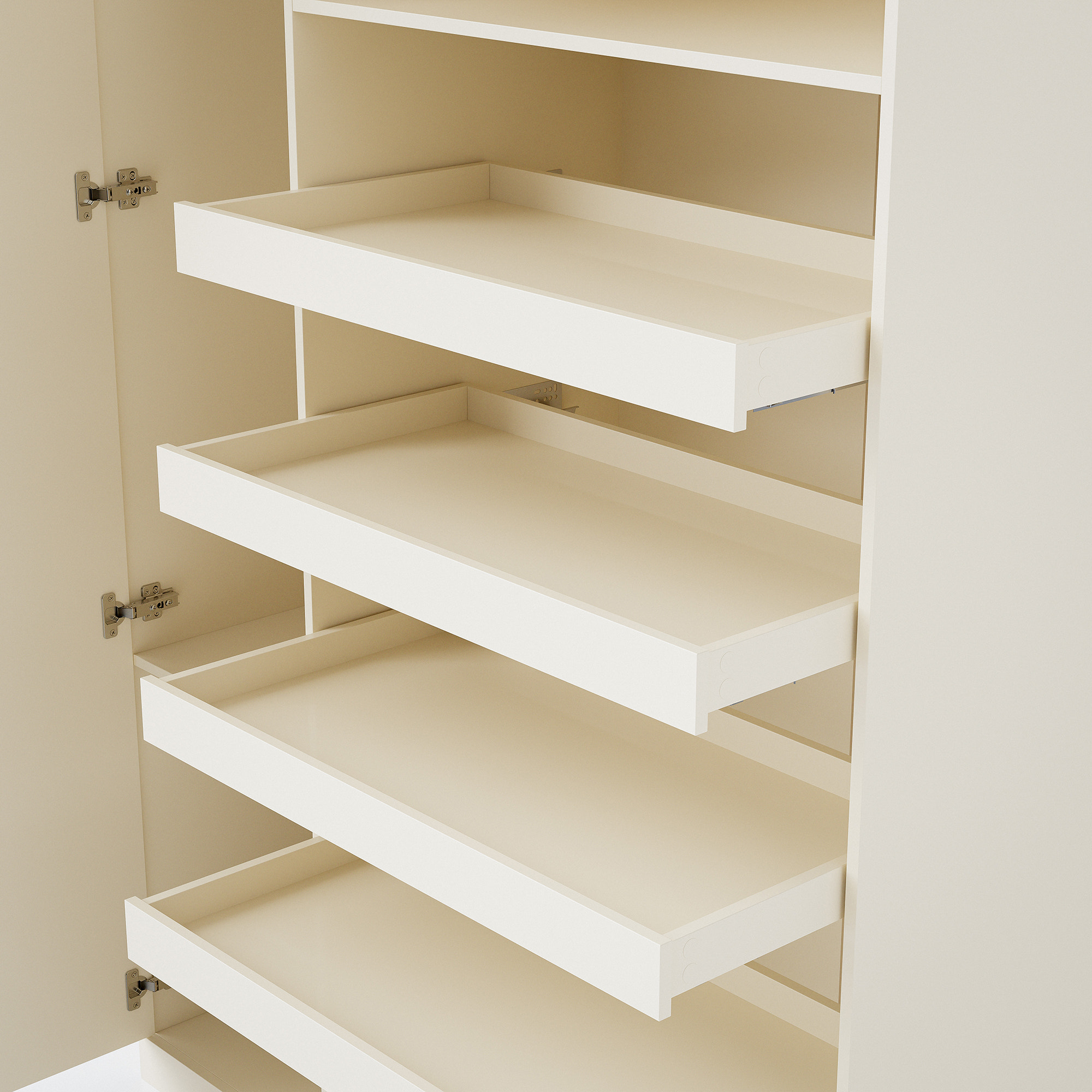 Vestia 4-Door Wardrobe Closet with Drawers