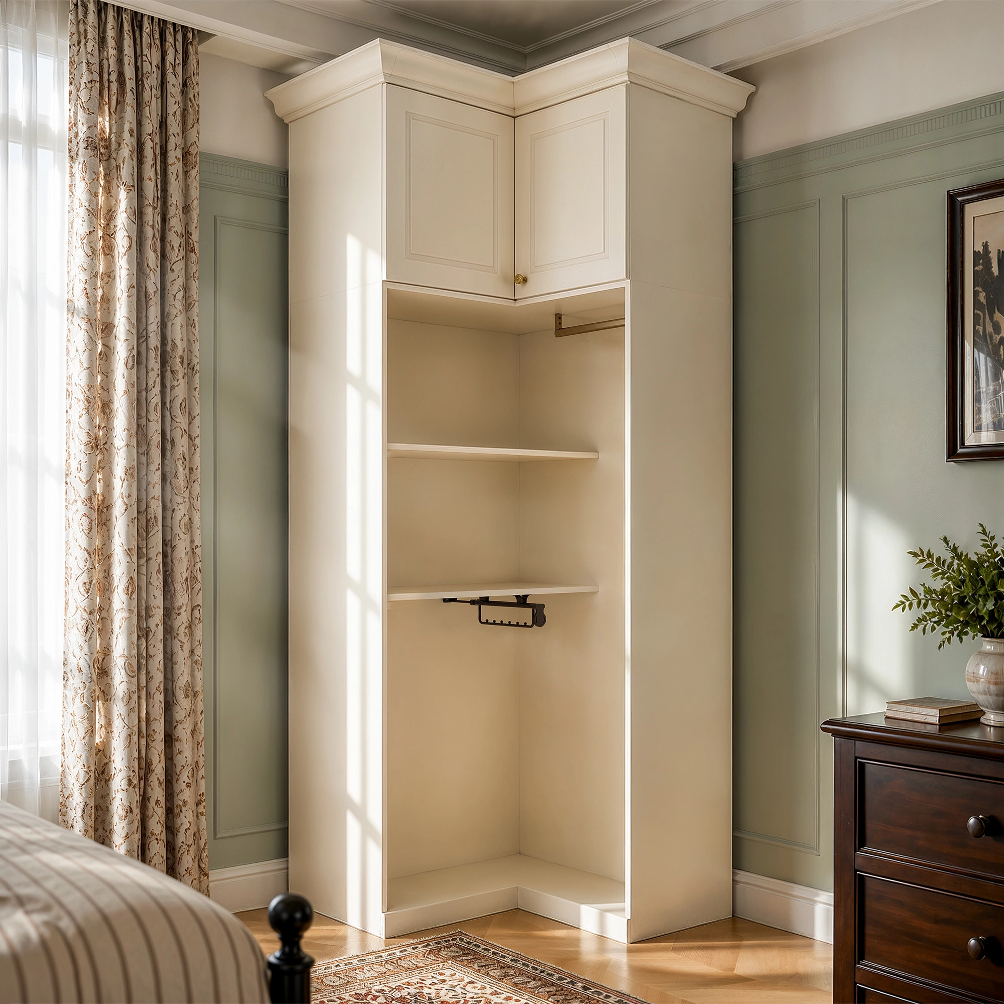 Vestia Corner Wardrobe Closet Cabinet