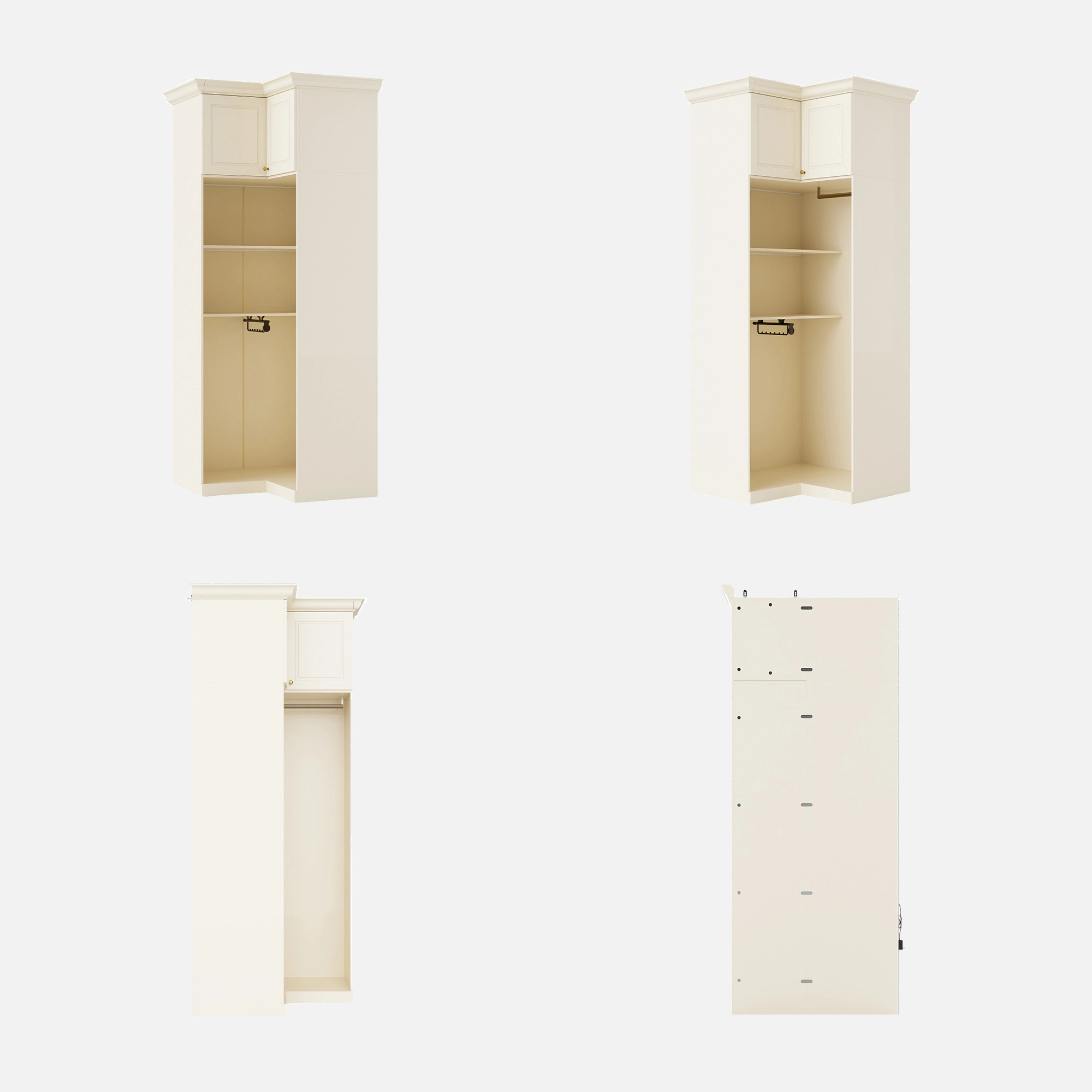 Vestia Corner Wardrobe Closet Cabinet