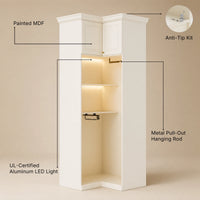 Vestia Corner Wardrobe Closet Cabinet