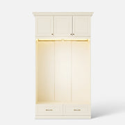 Vestia 3-Door Wardrobe Closet with Drawers
