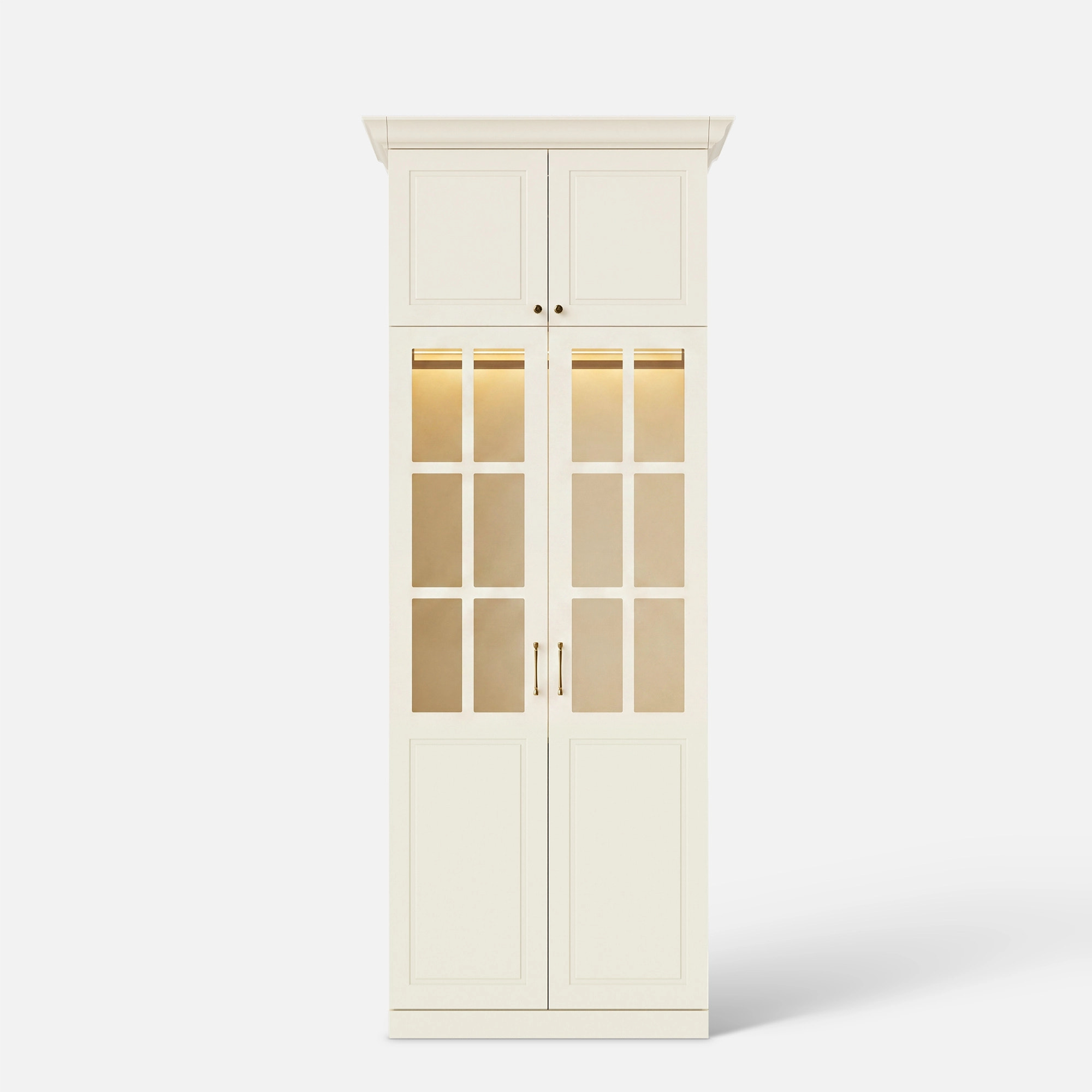 Vestia 4-Door Wardrobe Closet with Pants Rack