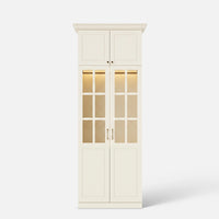 Vestia 4-Door Wardrobe Closet with Pants Rack