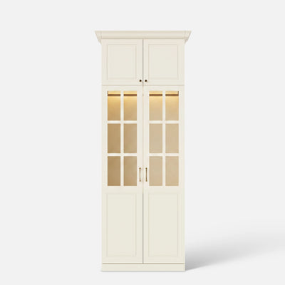 Vestia 4-Door Wardrobe Closet with Pants Rack
