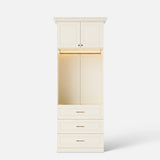 Vestia 2-Door Wardrobe Closet with 3 Drawers