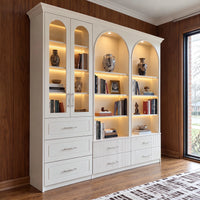 Arched Space-Saving Display & Storage Cabinet Set