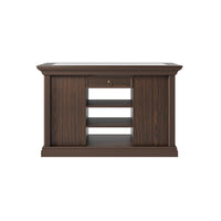 Kitchen Island with Drawers and Storage-Brown