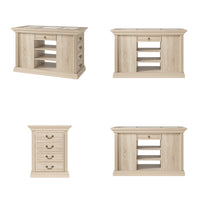 Kitchen Island with Drawers and Storage-Natural